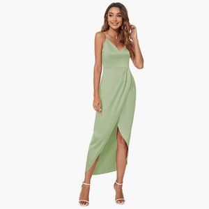 Women's Sexy V Neck Backless Maxi Dress